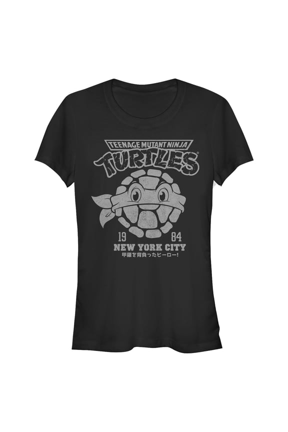 Junior's Teenage Mutant Ninja Turtles New York City Logo  Graphic Tee Black Medium