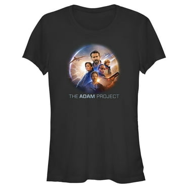Junior's The Adam Project Sunshine Character Collage  Graphic Tee Black Large