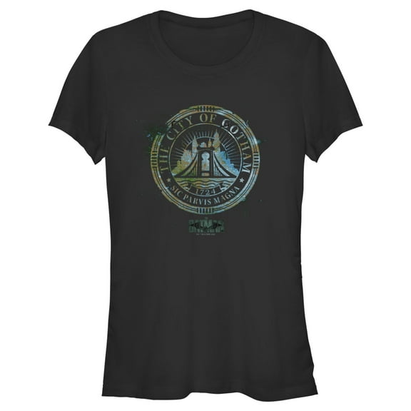 Junior's The Batman City of Gotham  Graphic Tee Black Medium