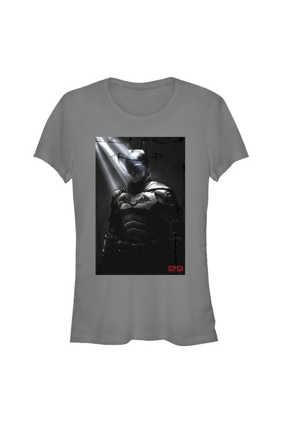 Junior's The Batman In the Light Poster Graphic Tee Charcoal 2X Large