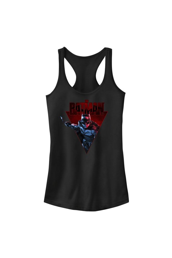 Junior's The Batman Ready for Action Racerback Tank Top Black X Small