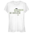 thumbnail image 1 of Junior's The Batman Riddler Crossword Puzzle  Graphic Tee White Large, 1 of 3