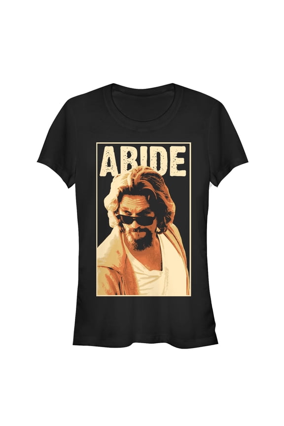 Junior's The Big Lebowski The Dude Abides Sunglasses Pose Graphic Tee Black X Large