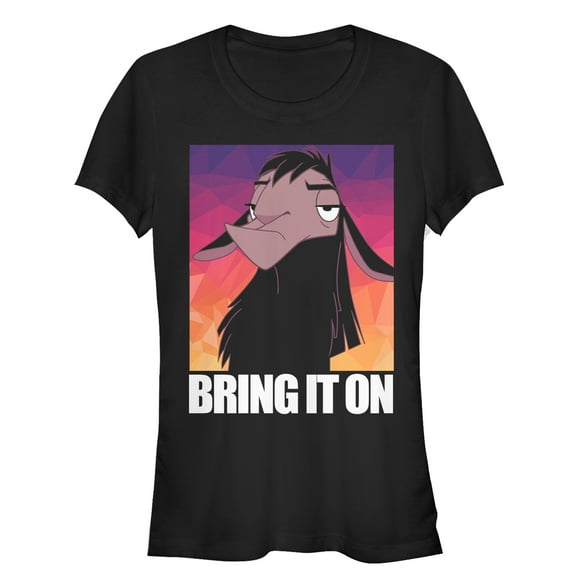 Junior's The Emperor's New Groove Kuzco Bring It On Graphic Tee Black Large