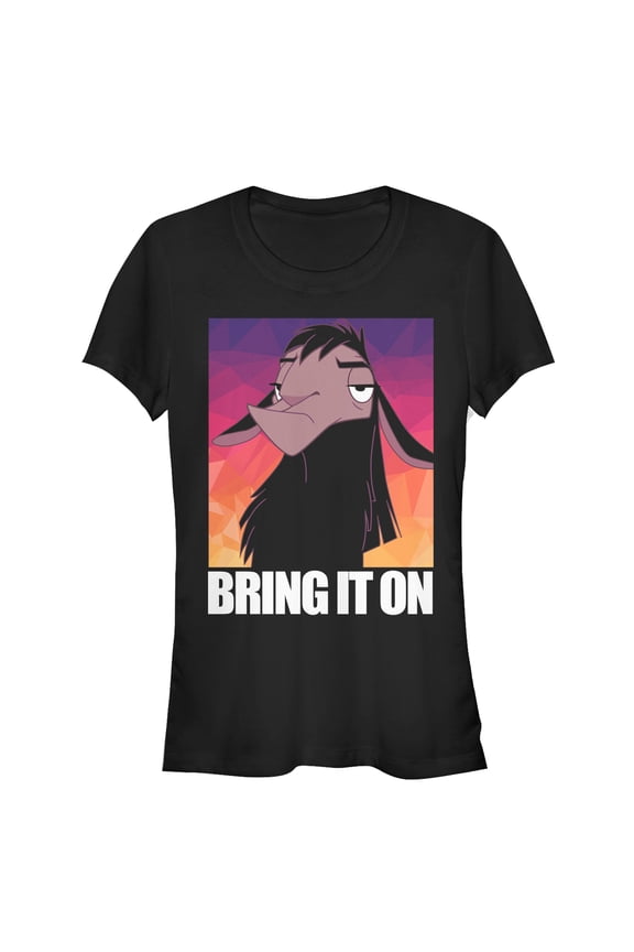 Junior's The Emperor's New Groove Kuzco Bring It On Graphic Tee Black Large