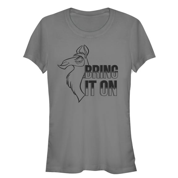 Junior's The Emperor's New Groove Kuzco Outline Graphic Tee Charcoal Small