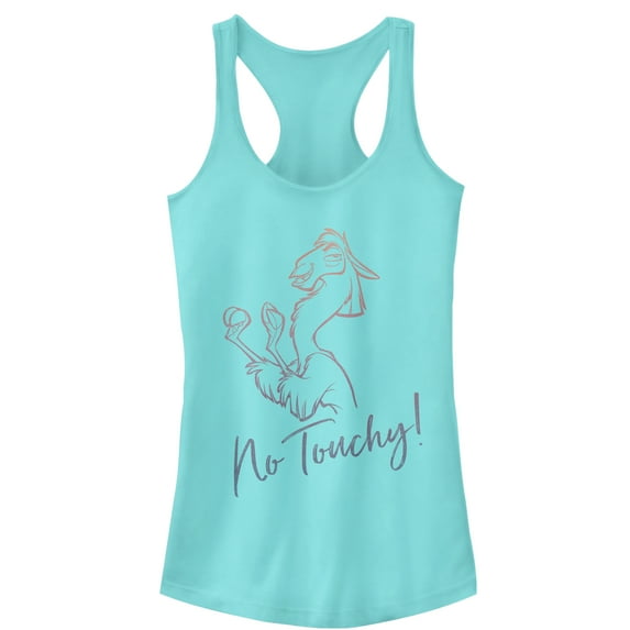 Junior's The Emperor's New Groove No Touchy Rainbow Racerback Tank Top Cancun 2X Large