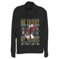 thumbnail image 1 of Junior's The Emperor's New Groove Ugly Christmas No Touchy Cowl Neck Sweatshirt Black X Small, 1 of 3