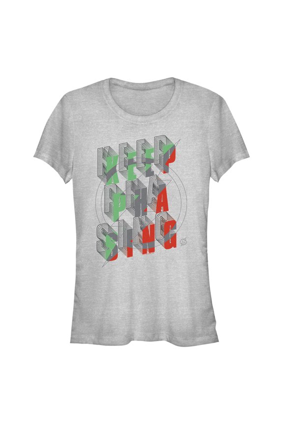 Junior's The Flash 3D Keep Phasing Graphic Tee Athletic Heather Small