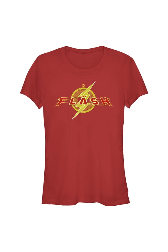 Junior's The Flash Animated Logo Graphic Tee Red Large
