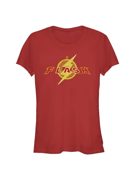 Junior's The Flash Animated Logo Graphic Tee Red Medium
