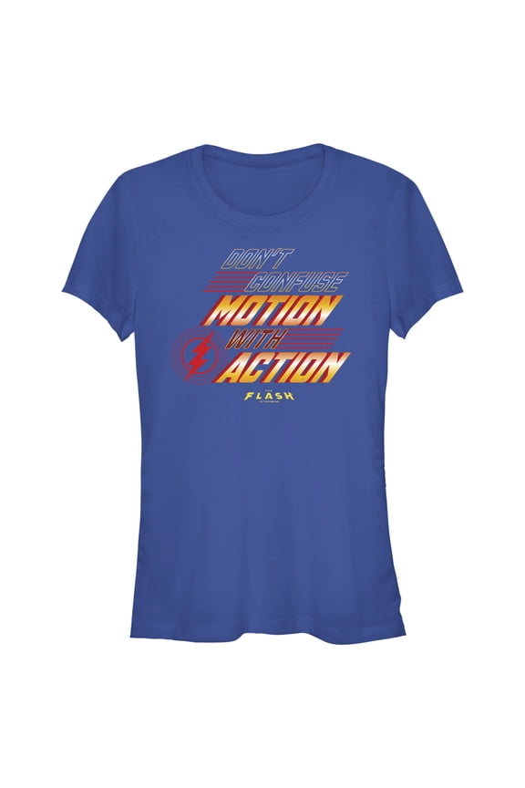 Junior's The Flash Don't Confuse Motion Graphic Tee Royal Blue Medium