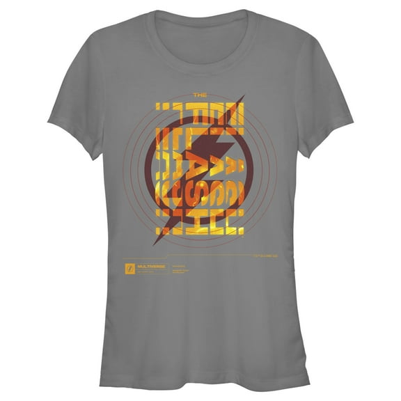 Junior's The Flash File Logo Graphic Tee Charcoal Large