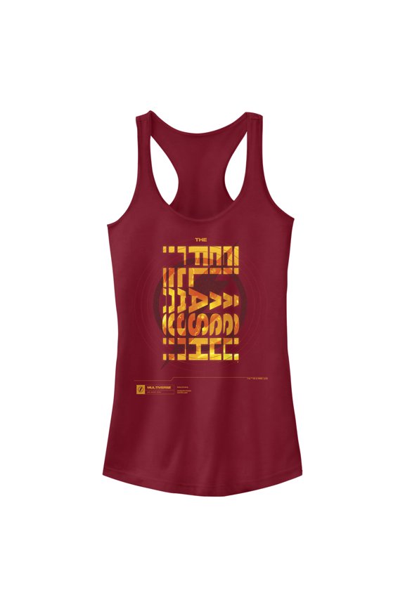 Junior's The Flash File Logo Racerback Tank Top Scarlet Large