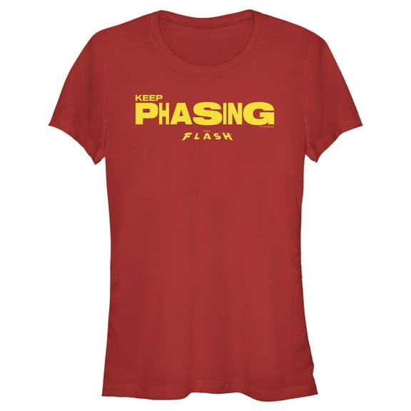 Junior's The Flash Keep Phasing  Graphic Tee Red Medium