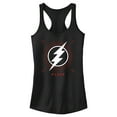 thumbnail image 1 of Junior's The Flash Large Lightning Bolt Stamp  Racerback Tank Top, 1 of 5