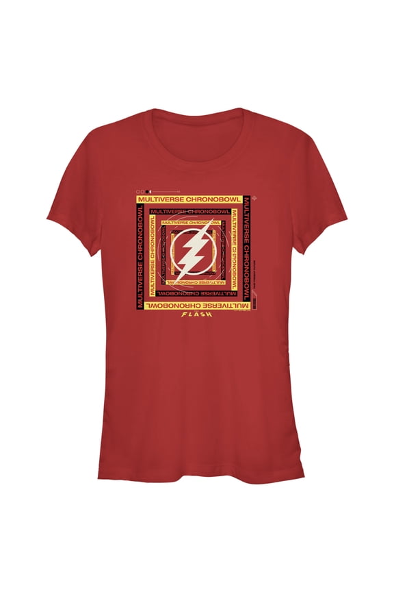 Junior's The Flash Multiverse Chronobowl Graphic Tee Red Large
