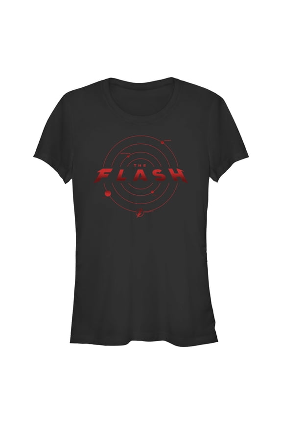 Junior's The Flash Multiverse Logo  Graphic Tee Black Large
