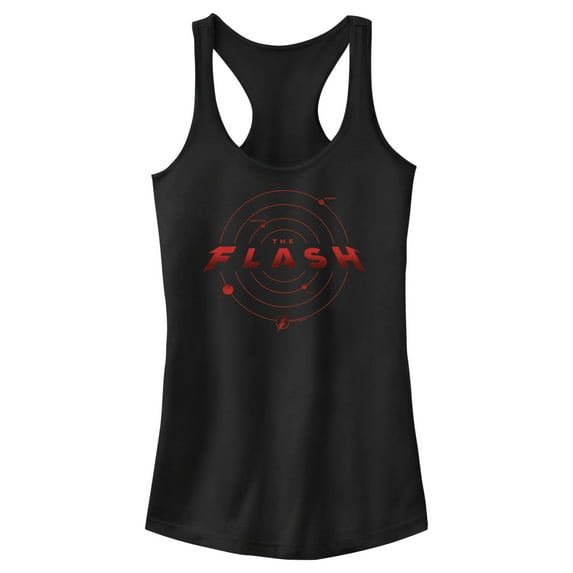 Junior's The Flash Multiverse Logo Racerback Tank Top Black X Large