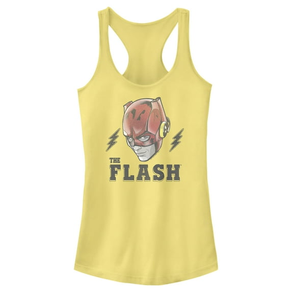 Junior's The Flash Speedster Portrait Racerback Tank Top Banana Medium