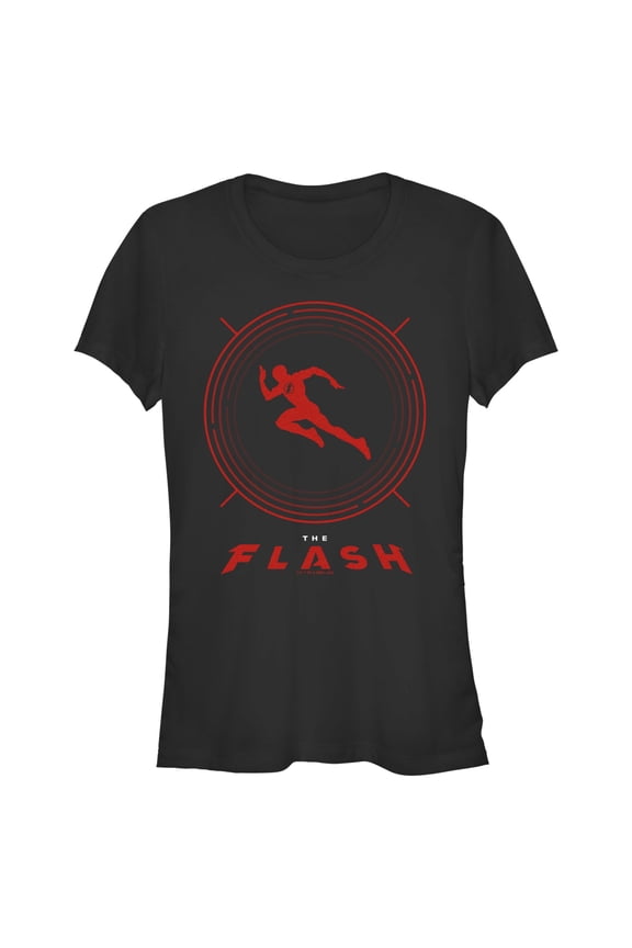 Junior's The Flash Speedster Red Silhouette Graphic Tee Black Large