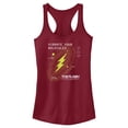 thumbnail image 1 of Junior's The Flash Vibrate Your Molecules Racerback Tank Top Scarlet Medium, 1 of 4