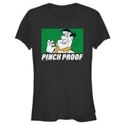 Junior's The Flintstones Fred Pinch Proof Graphic Tee Black 2X Large