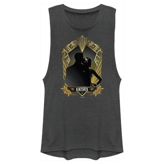 Junior's The Great Gatsby Silhouettes Poster Festival Muscle Graphic Tee Charcoal X Large