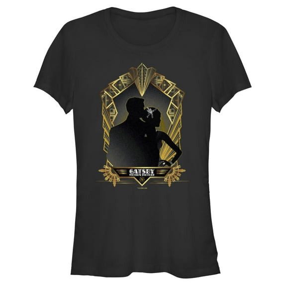 Junior's The Great Gatsby Silhouettes Poster Graphic Tee Black 2X Large