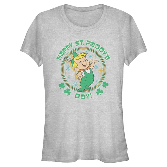 Junior's The Jetsons Elroy Happy St. Paddy's Day  Graphic Tee Athletic Heather Small