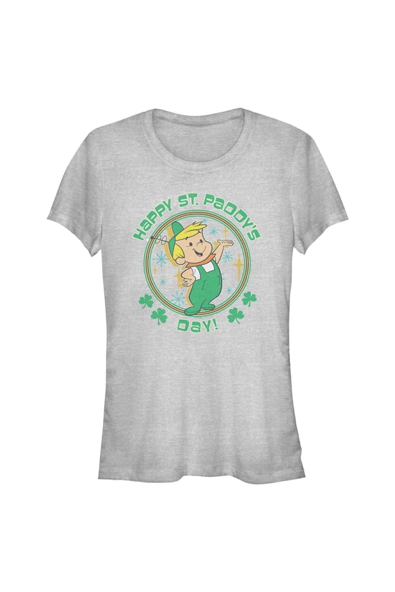 Junior's The Jetsons Elroy Happy St. Paddy's Day  Graphic Tee Athletic Heather Small