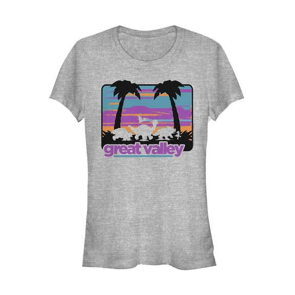 Junior's The Land Before Time Retro Great Valley  Graphic Tee Athletic Heather Small