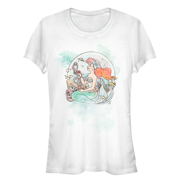 Junior's The Little Mermaid Ariel 30th Birthday Graphic Tee White Large