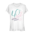 thumbnail image 1 of Junior's The Little Mermaid Ariel 40th Birthday Graphic Tee White Medium, 1 of 2