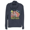 thumbnail image 1 of Junior's The Little Mermaid Ariel Classic  Cowl Neck Sweatshirt Navy Blue Large, 1 of 3