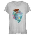 thumbnail image 1 of Junior's The Little Mermaid Ariel Curious & Kind  Graphic Tee Athletic Heather 2X Large, 1 of 3