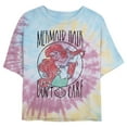 thumbnail image 1 of Junior's The Little Mermaid Ariel Hair Don't Care Crop Graphic Tee Tie Dye Small, 1 of 4