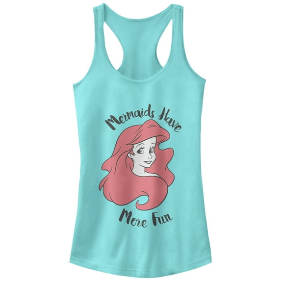Junior's The Little Mermaid Ariel Mermaids Have Fun Racerback Tank Top Cancun X Large