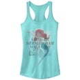 thumbnail image 1 of Junior's The Little Mermaid Ariel Not a Care  Racerback Tank Top Cancun Small, 1 of 3