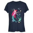 thumbnail image 1 of Junior's The Little Mermaid Ariel Part of Your World Dance Graphic Tee Navy Blue Large, 1 of 2