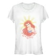 thumbnail image 1 of Junior's The Little Mermaid Ariel Sun  Graphic Tee White 2X Large, 1 of 2
