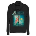 thumbnail image 1 of Junior's The Little Mermaid Ariel and Friends  Cowl Neck Sweatshirt Black 4X Large, 1 of 4