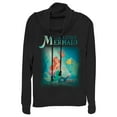 thumbnail image 1 of Junior's The Little Mermaid Ariel and Friends  Cowl Neck Sweatshirt Black Medium, 1 of 4