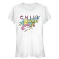 thumbnail image 1 of Junior's The Little Mermaid Retro Chill Vibes  Graphic Tee White Small, 1 of 2
