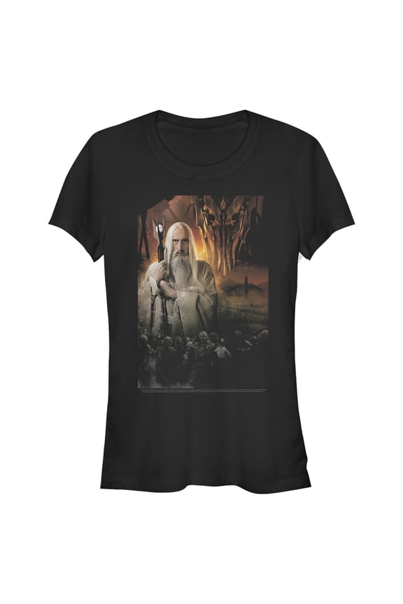 Junior's The Lord of the Rings Fellowship of the Ring Evil Saruman Graphic Tee Black Medium