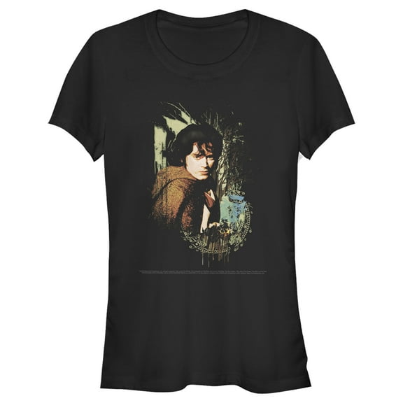 Junior's The Lord of the Rings Fellowship of the Ring Frodo Paint Splatter  Graphic Tee Black Large