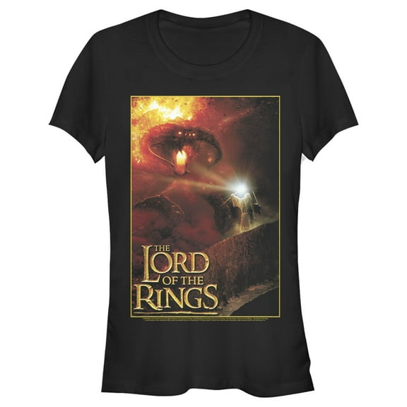 Junior's The Lord of the Rings Fellowship of the Ring Gandalf and the Balrog  Graphic Tee Black Large
