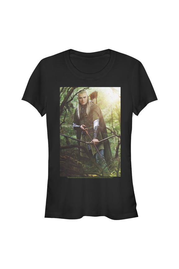Junior's The Lord of the Rings Fellowship of the Ring Legolas Scene Graphic Tee Black X Large