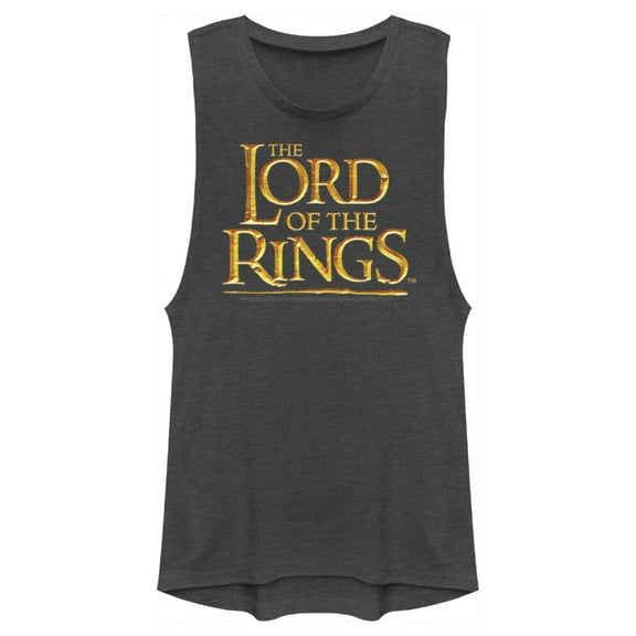 Junior's The Lord of the Rings Fellowship of the Ring Movie Logo  Festival Muscle Graphic Tee Charcoal X Small