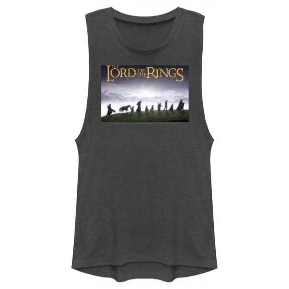 Junior's The Lord of the Rings Fellowship of the Ring Movie Poster  Festival Muscle Graphic Tee Charcoal X Large
